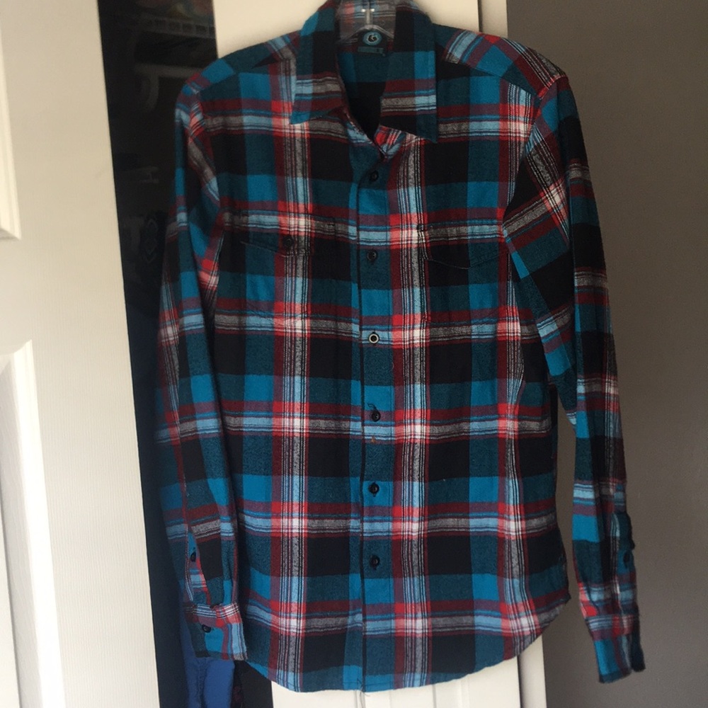 Flannel : blue, black, red, white